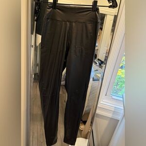 Aerie Black Faux Leather Leggings